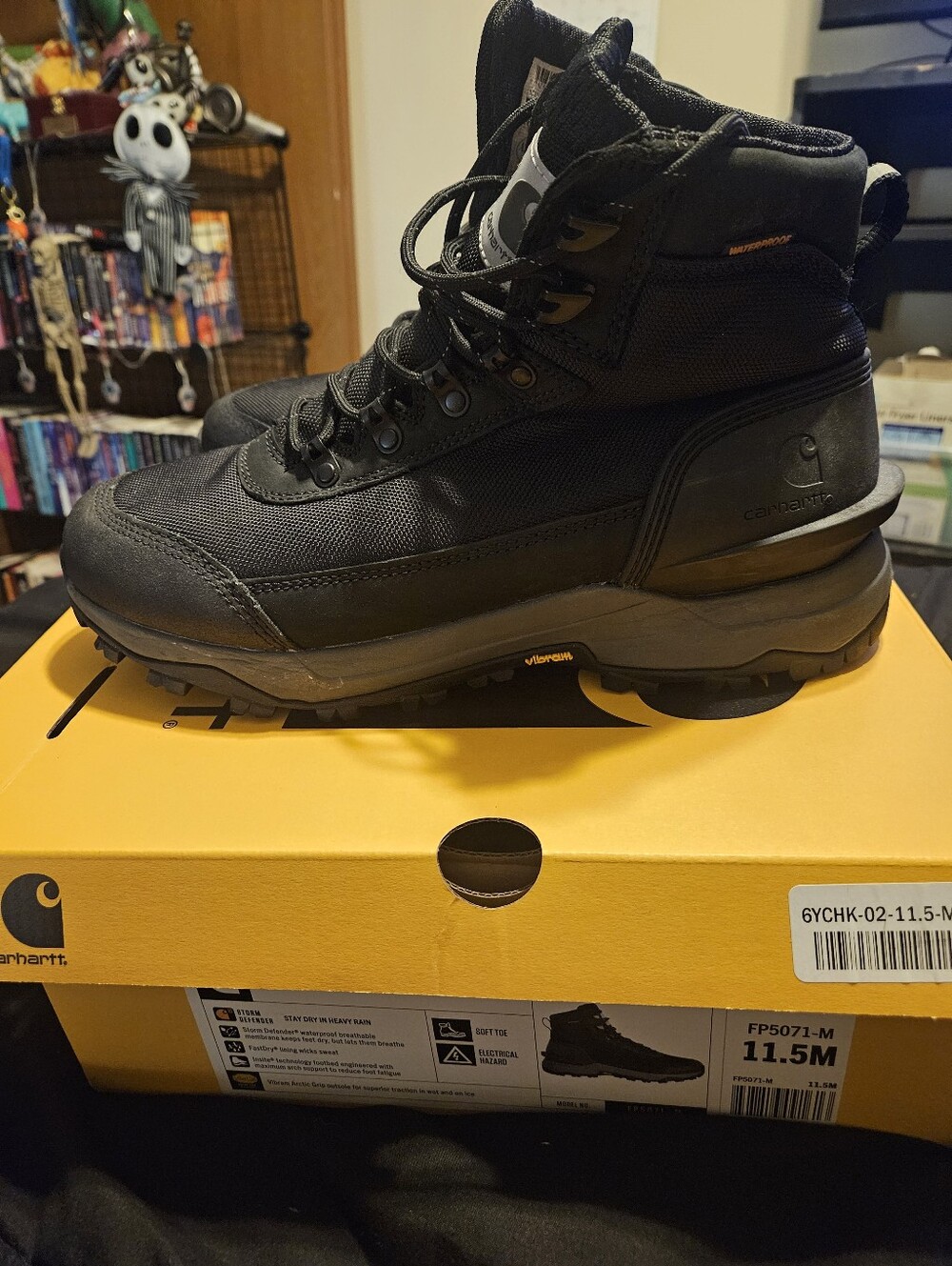 New In Original Box Carhartt Waterproof 6inch Hiker Boots Size Mens 11.5